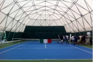 Il campo coperto del circolo tennis silvano